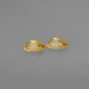 캐럿 천연 골든 옐로우 시트린 보석, 배 모양, 7.8×5.1 mm, VVS-VS