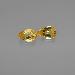 캐럿 천연 골든 옐로우 시트린 보석, 배 모양, 7.8×5.1 mm, VVS-VS