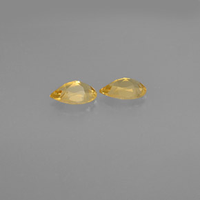캐럿 천연 골든 옐로우 시트린 보석, 배 모양, 7.8×5.1 mm, VVS-VS