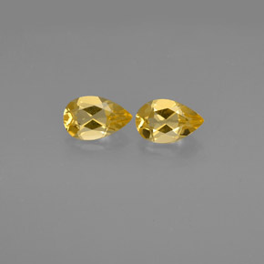 캐럿 천연 골든 옐로우 시트린 보석, 배 모양, 7.8×5.1 mm, VVS