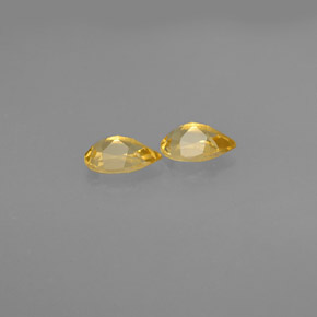 캐럿 천연 골든 옐로우 시트린 보석, 배 모양, 7.8×5.1 mm, VVS