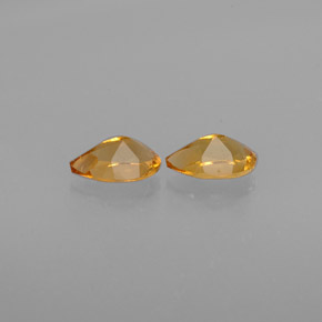 캐럿 천연 골든 옐로우 시트린 보석, 배 모양, 7.2×4.8 mm, VVS