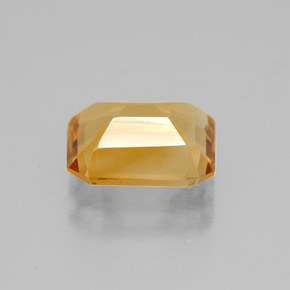 1.80캐럿 천연 골든 옐로우 시트린, 에메랄드 컷, 8.9×7 mm, VVS