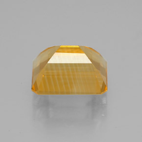 2.26캐럿 천연 골든 옐로우 시트린, 에메랄드 컷, 8.9×7.1 mm, VVS-VS