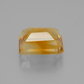 2.23캐럿 천연 골든 옐로우 시트린, 에메랄드 컷, 9×7 mm, VVS