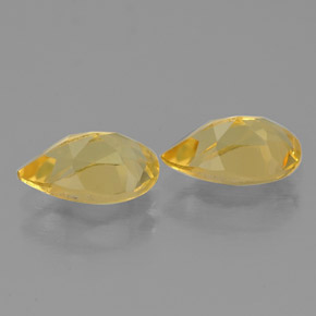 캐럿 천연 골든 옐로우 시트린 보석, 배 모양, 7.8×5.1 mm, VVS-VS