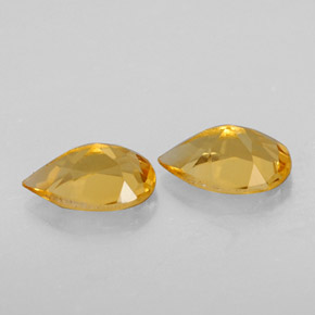 캐럿 천연 골든 옐로우 시트린 보석, 배 모양, 8×5.1 mm, VVS-VS