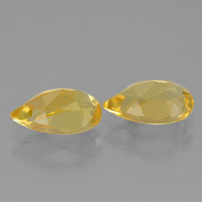 캐럿 천연 골든 옐로우 시트린 보석, 배 모양, 7.9×5.1 mm, VVS-VS