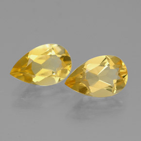 캐럿 천연 골든 옐로우 시트린 보석, 배 모양, 7.9×5.1 mm, VVS-VS