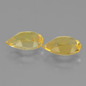 캐럿 천연 골든 옐로우 시트린 보석, 배 모양, 7.9×5.1 mm, VVS-VS
