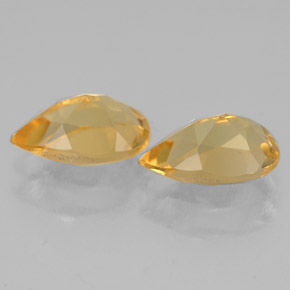 캐럿 천연 골든 옐로우 시트린 보석, 배 모양, 7.9×5.1 mm, VVS-VS