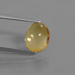 2.97캐럿 천연 골든 옐로우 시트린, 타원형 컷, 10.5×8.6 mm, 투명한