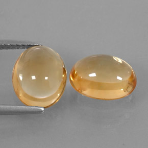 캐럿 천연 골든 옐로우 시트린 보석, 타원형 컷, 9.8×7.8 mm, 투명한