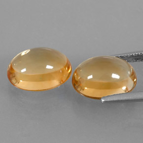 캐럿 천연 골든 옐로우 시트린 보석, 타원형 컷, 9.8×7.8 mm, 투명한