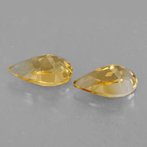 캐럿 천연 골든 옐로우 시트린 보석, 배 모양, 8.2×5.2 mm, VVS-VS