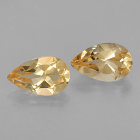캐럿 천연 골든 옐로우 시트린 보석, 배 모양, 8.1×5 mm, VVS