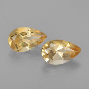 캐럿 천연 골든 옐로우 시트린 보석, 배 모양, 8.1×5 mm, VVS