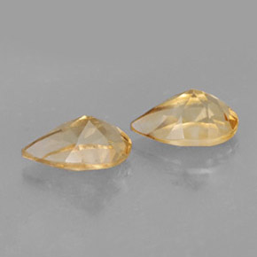 캐럿 천연 골든 옐로우 시트린 보석, 배 모양, 8.1×5 mm, VVS
