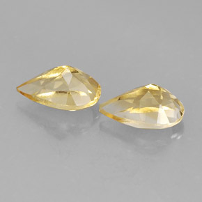캐럿 천연 골든 옐로우 시트린 보석, 배 모양, 8.1×5.1 mm, VVS