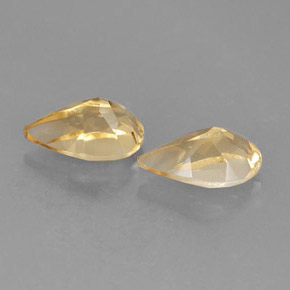 캐럿 천연 골든 옐로우 시트린 보석, 배 모양, 8.1×5.1 mm, VVS