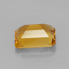 1.94캐럿 천연 골든 옐로우 시트린, 에메랄드 컷, 9×7.1 mm, VS