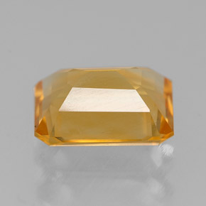 1.90캐럿 천연 골든 옐로우 시트린, 에메랄드 컷, 9×7 mm, VVS-VS