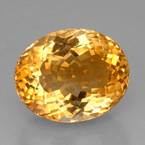 27.60캐럿 천연 옐로우 오렌지 시트린, 타원형 컷, 20.7×16.7 mm, VVS