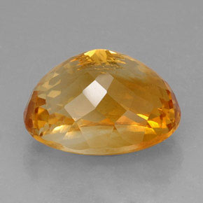 27.60캐럿 천연 옐로우 오렌지 시트린, 타원형 컷, 20.7×16.7 mm, VVS