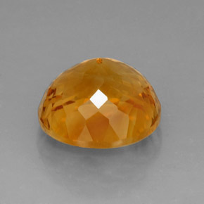 16.98캐럿 천연 옐로우 오렌지 시트린, 라운드 컷, 16.32 mm, VVS