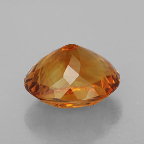 6.55캐럿 천연 옐로우 오렌지 시트린, 타원형 컷, 13.1×10.9 mm, VVS