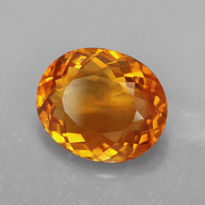 4.70캐럿 천연 옐로우 오렌지 시트린, 타원형 컷, 12.9×10.8 mm, VVS-VS