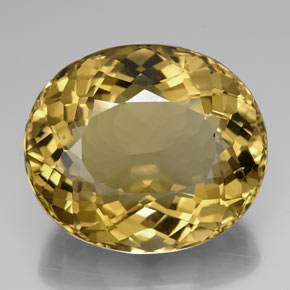 107.15캐럿 천연 레몬 시트린, 타원형 컷, 33.9×29.2 mm, IF