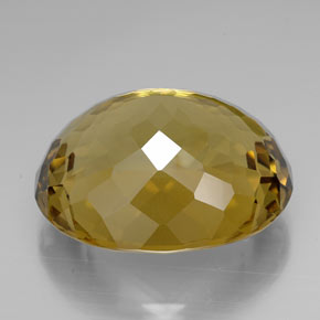 107.15캐럿 천연 레몬 시트린, 타원형 컷, 33.9×29.2 mm, IF