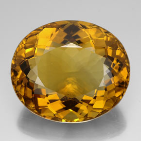 104.30캐럿 천연 레몬 시트린, 타원형 컷, 34.4×29.6 mm, IF