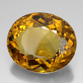 104.30캐럿 천연 레몬 시트린, 타원형 컷, 34.4×29.6 mm, IF