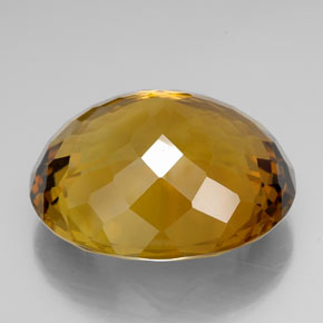 104.30캐럿 천연 레몬 시트린, 타원형 컷, 34.4×29.6 mm, IF
