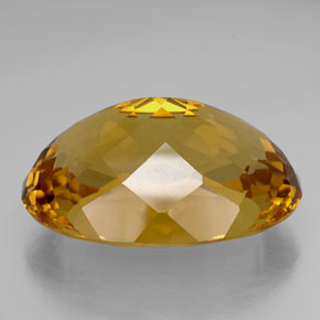 99.25캐럿 천연 레몬 시트린, 타원형 컷, 36.5×26.3 mm, IF