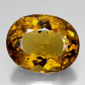 105.90캐럿 천연 레몬 시트린, 타원형 컷, 34.8×27.6 mm, IF