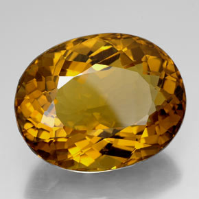 105.90캐럿 천연 레몬 시트린, 타원형 컷, 34.8×27.6 mm, IF