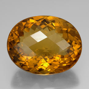 100.00캐럿 천연 레몬 시트린, 타원형 컷, 34.2×27.3 mm, IF