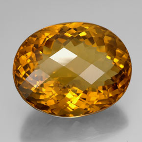 100.00캐럿 천연 레몬 시트린, 타원형 컷, 34.2×27.3 mm, IF