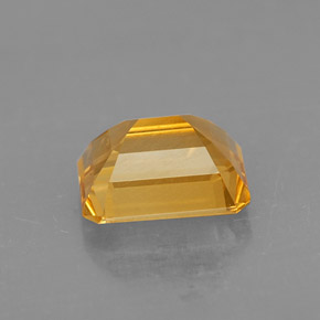2.10캐럿 천연 골든 옐로우 시트린, 에메랄드 컷, 8.9×7.1 mm, VS