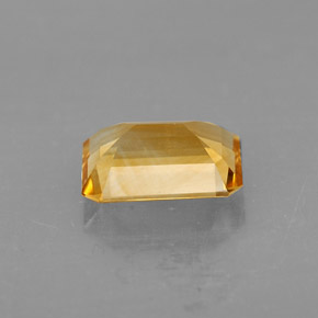 1.86캐럿 천연 골든 옐로우 시트린, 에메랄드 컷, 8.9×7 mm, VS