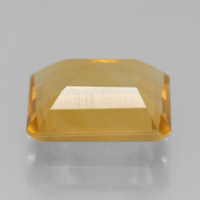 1.92캐럿 천연 골든 옐로우 시트린, 에메랄드 컷, 8.8×7 mm, VS