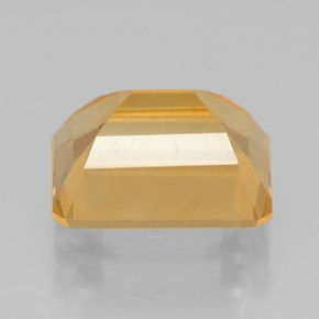 2.30캐럿 천연 골든 옐로우 시트린, 에메랄드 컷, 9×7 mm, VVS-VS