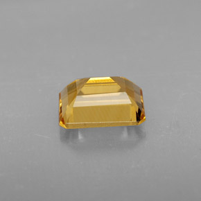2.03캐럿 천연 골든 옐로우 시트린, 에메랄드 컷, 8.9×6.9 mm, VS