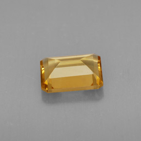 1.74캐럿 천연 골든 옐로우 시트린, 에메랄드 컷, 8.9×6.9 mm, VVS-VS