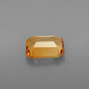 1.80캐럿 천연 골든 옐로우 시트린, 에메랄드 컷, 8.8×6.8 mm, VVS-VS