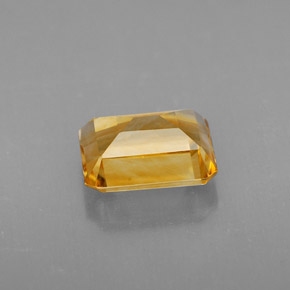2.12캐럿 천연 골든 옐로우 시트린, 에메랄드 컷, 9×6.9 mm, VVS-VS