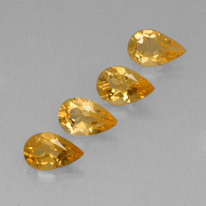 2.51캐럿 천연 골든 옐로우 시트린 보석, 배 모양, 7.9×5 mm, VVS